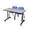 Kobe Rectangle Tables > Training Tables > Kobe Mobile Table & Chair Sets, 48 W, 24 L, 29 H, Maple MKTRCC4824PL47BE - alternate 1